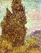 Vincent Van Gogh Two Cypresses oil